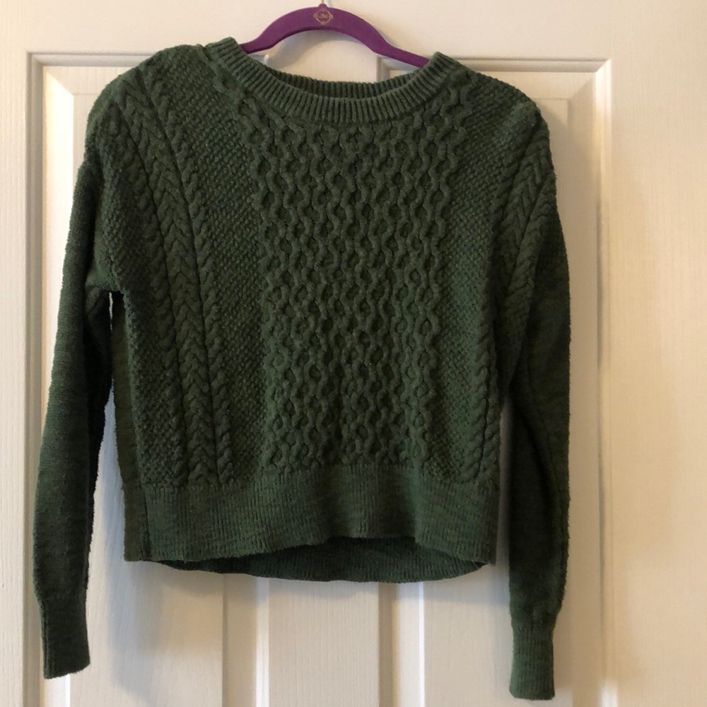 Green knit sweater